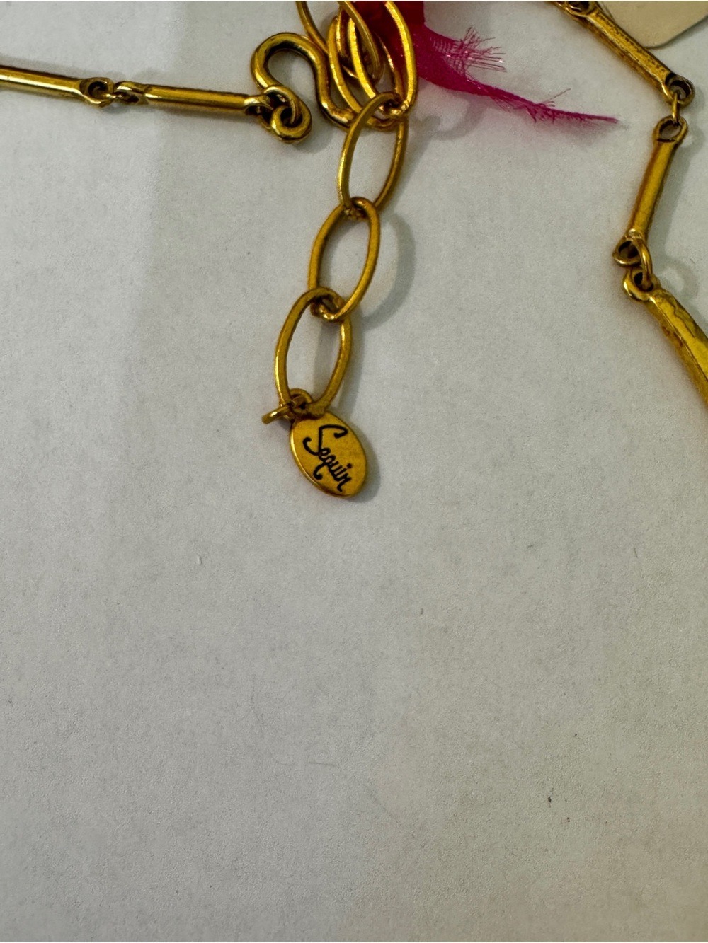 Gold-Tone Necklace with Bright Turquoise Stones - Picture 2 of 4